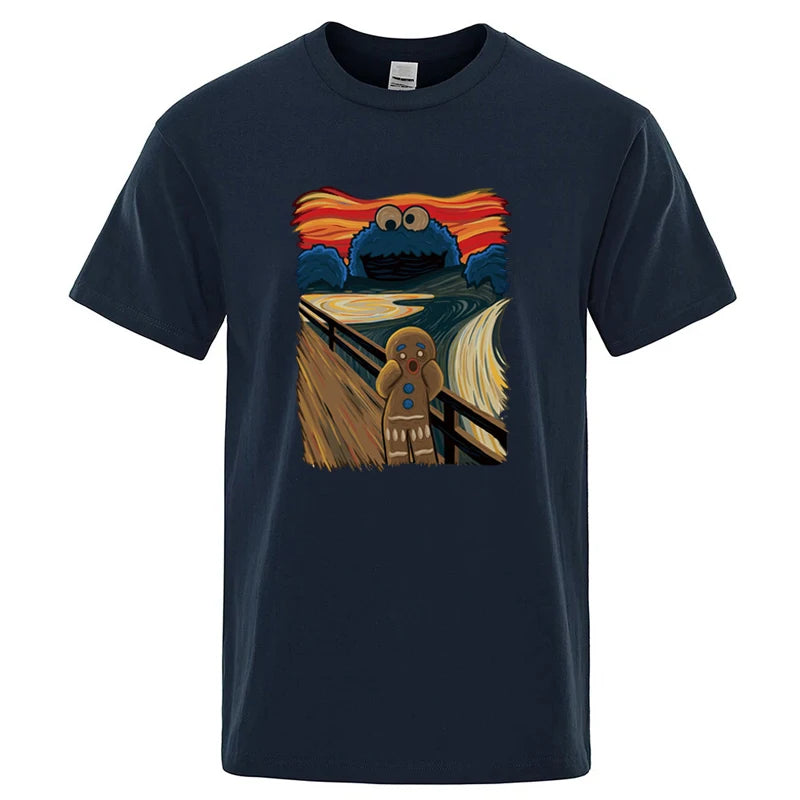 Summer Men's High Quality T-shirt 100% Cotton Short Sleeve Print Casual Loose Men T Shirt O-neck Male T-shirt Male Tees  for Men