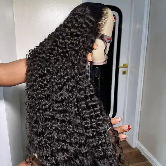 13x4 13x6 Water Wave & Deep Wave HD Lace Front Human Hair Wig – 30 Inch Clearance