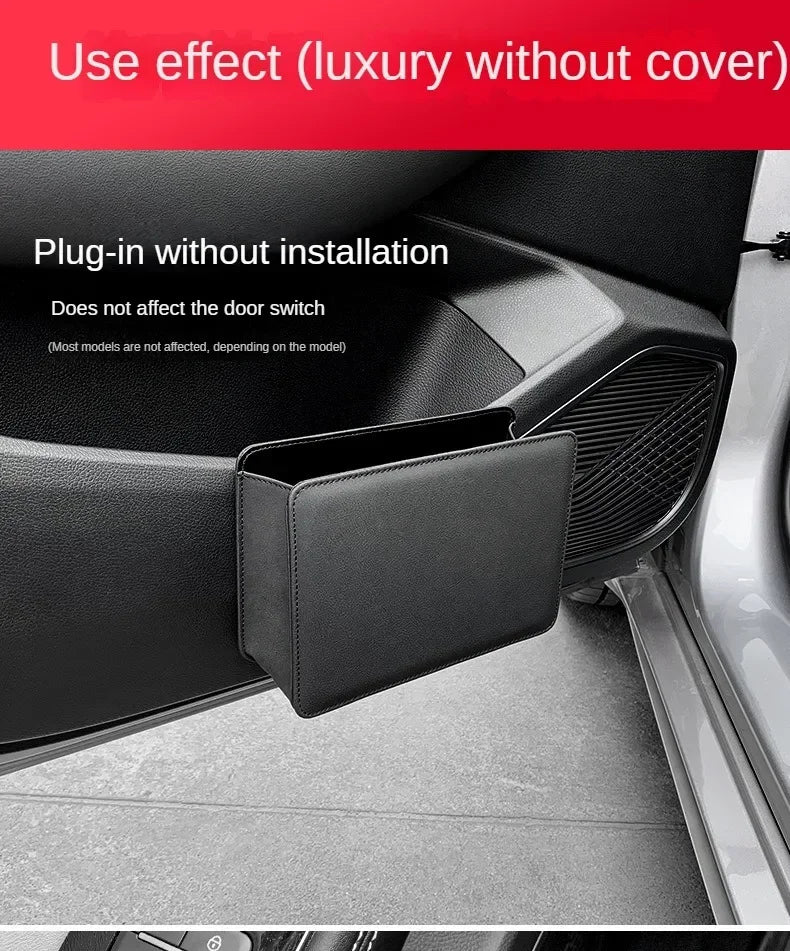 Car Trash Can Car Door Storage Box Foldable Seat Back Hanging Storage Bag Storage Box Car Interior Products
