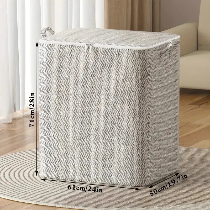Large Capacity Non-Woven Storage Bag – Wardrobe Organiser for Quilts & Clothing