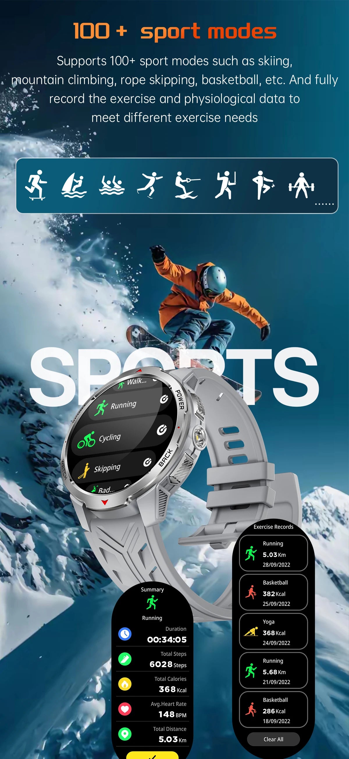 LIGE 1100mAh Battery Smart Watches For Man Outdoor Sport LED Flashlight Compass Men’s Smartwatch Bluetooth Call Men 2026 Watches