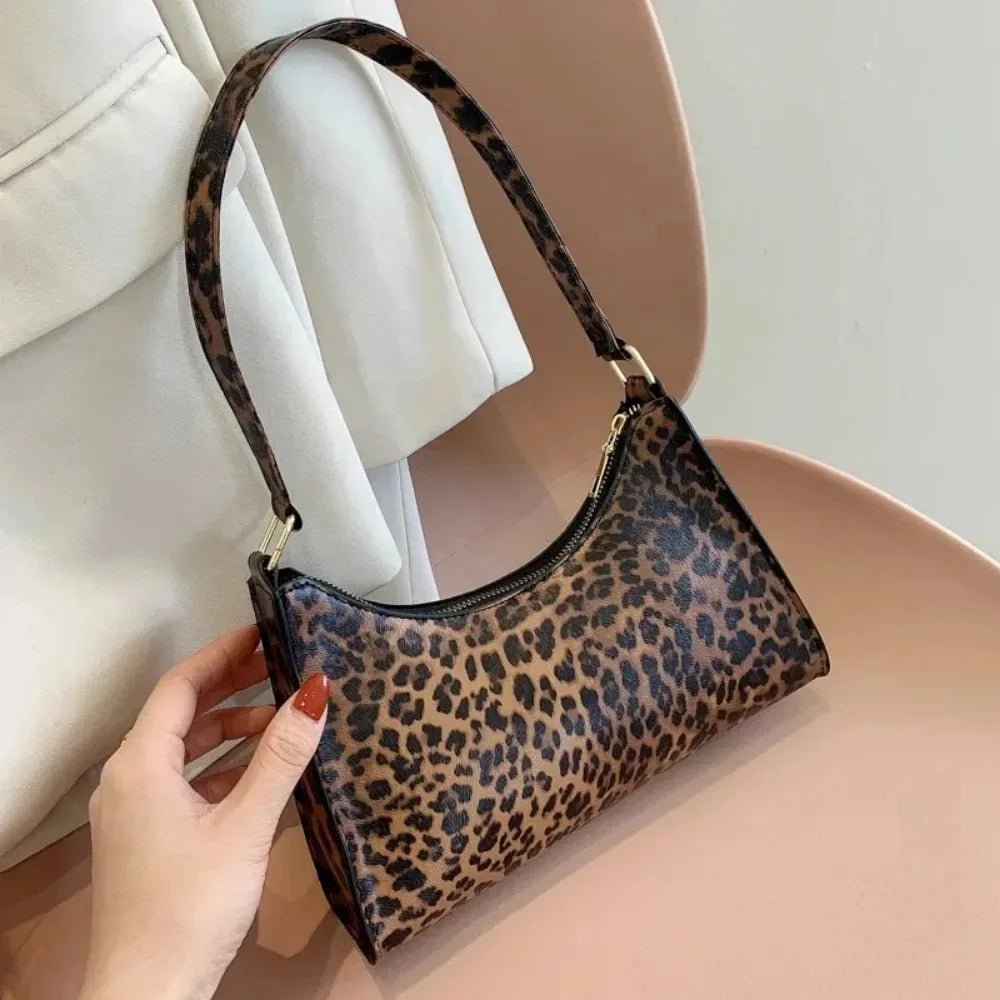 Women's Zebra & Leopard Print Underarm Shoulder Bag – PU Leather Handbag
