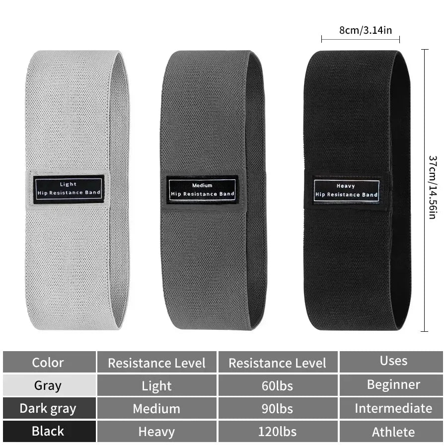 Fabric Resistance Loop Bands – Cloth Booty Bands for Women, Squat & Leg Training