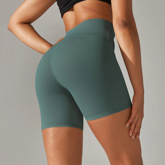 Women's High-Waist Seamless Yoga Shorts – Breathable Fitness Shorts