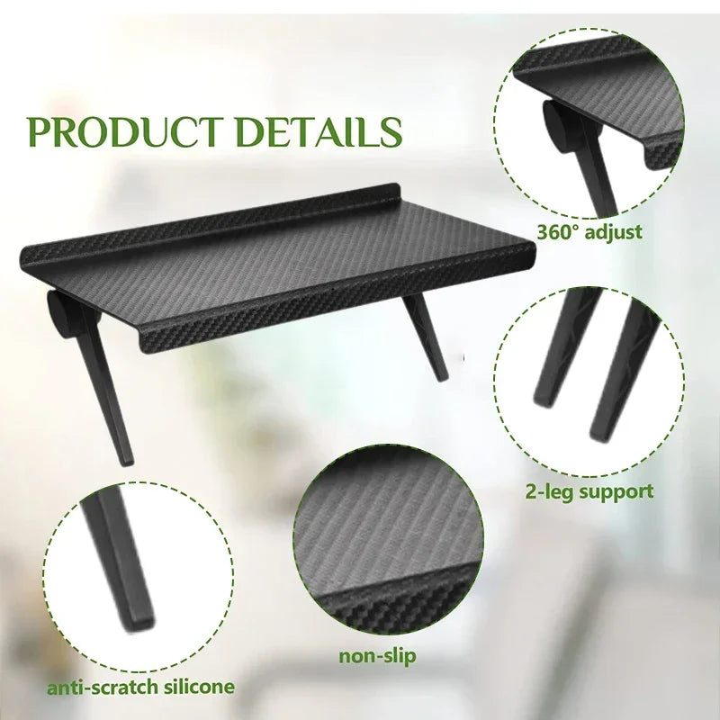 TV Top Storage Shelf & Monitor Stand – Adjustable Desktop Display Rack