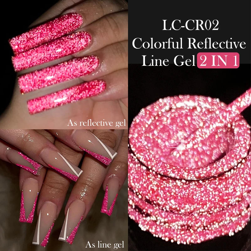 Silver Metallic Gel Nail Polish Liner – Super Bright Mirror Pull Line Art Pen