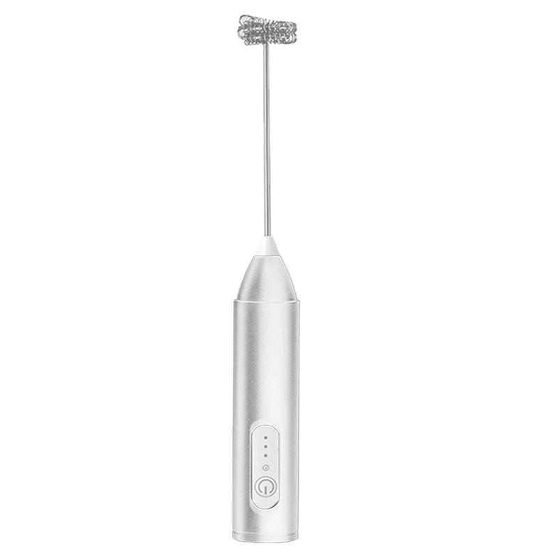 Wireless USB-C Electric Milk Frother – Handheld Stainless Steel Coffee Whisk