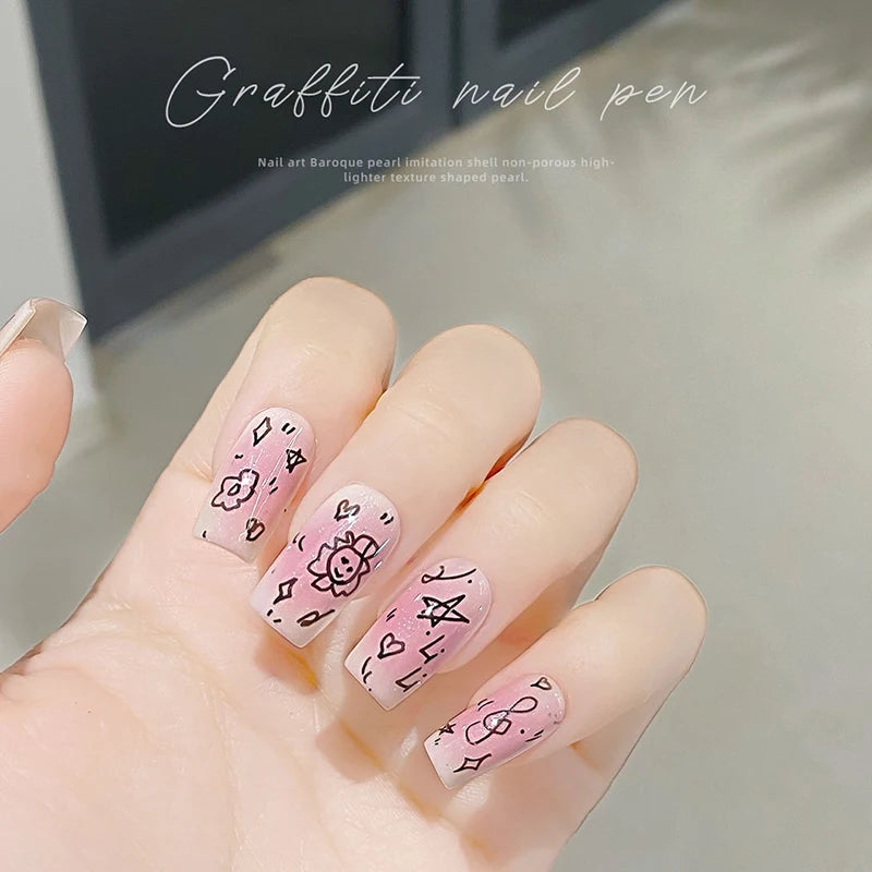 Nail Art Graffiti Line Pen – Waterproof Detail Sketching & Wire Drawing Gel Pen