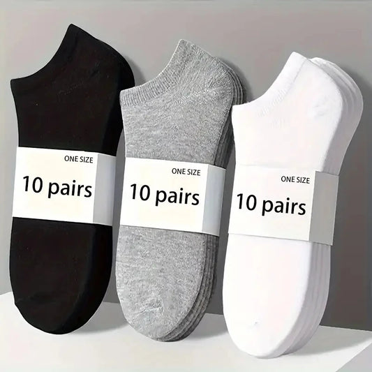 5/10-paar Unisex Ademende Enkelsokken – Sport & Dagelijks Gebruik