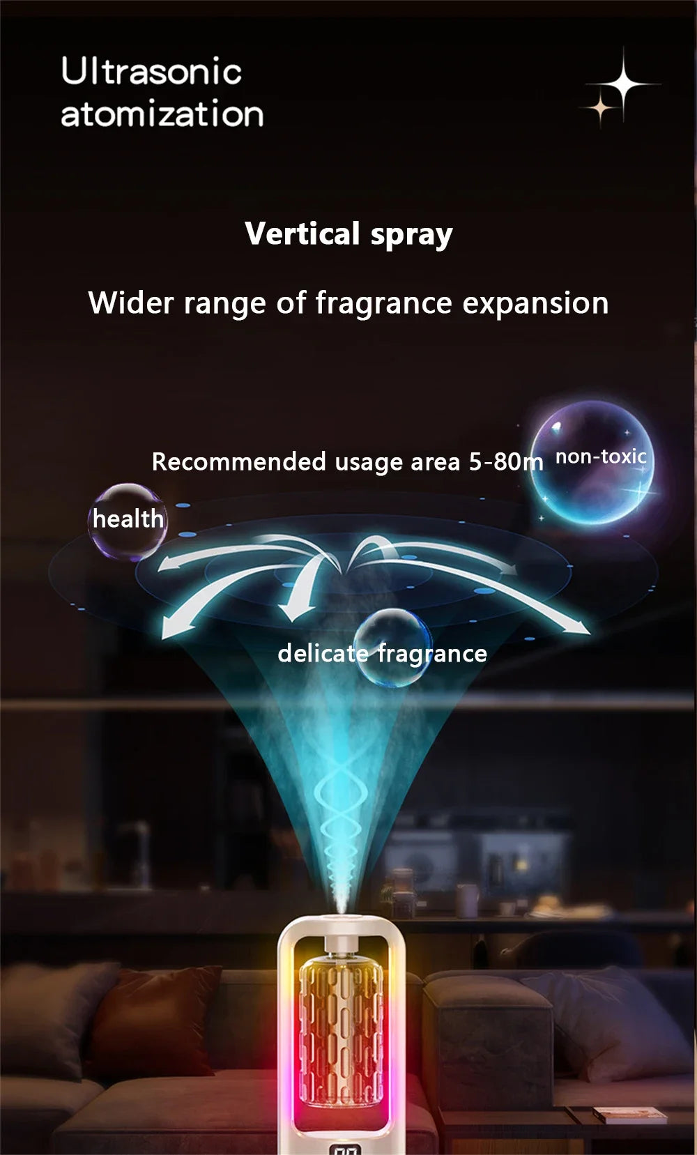 Aroma Diffuser Humidifier – Fragrance Essential Oil Aromatherapy Machine for Home & Hotel