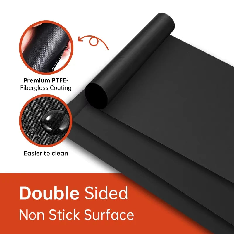 New Oven Liners Reusable Non-stick Anti Dirt Protection Pad Heat Resistant BBQ Grill Mat for Barbecue Cooking Baking Accessories