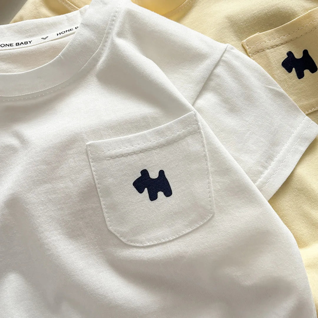 Children's Soft Cotton T-shirt Cotton Boys Summer Baby Boys and Girls New Clothing Girls Loose Casual Blouse Half-sleeved