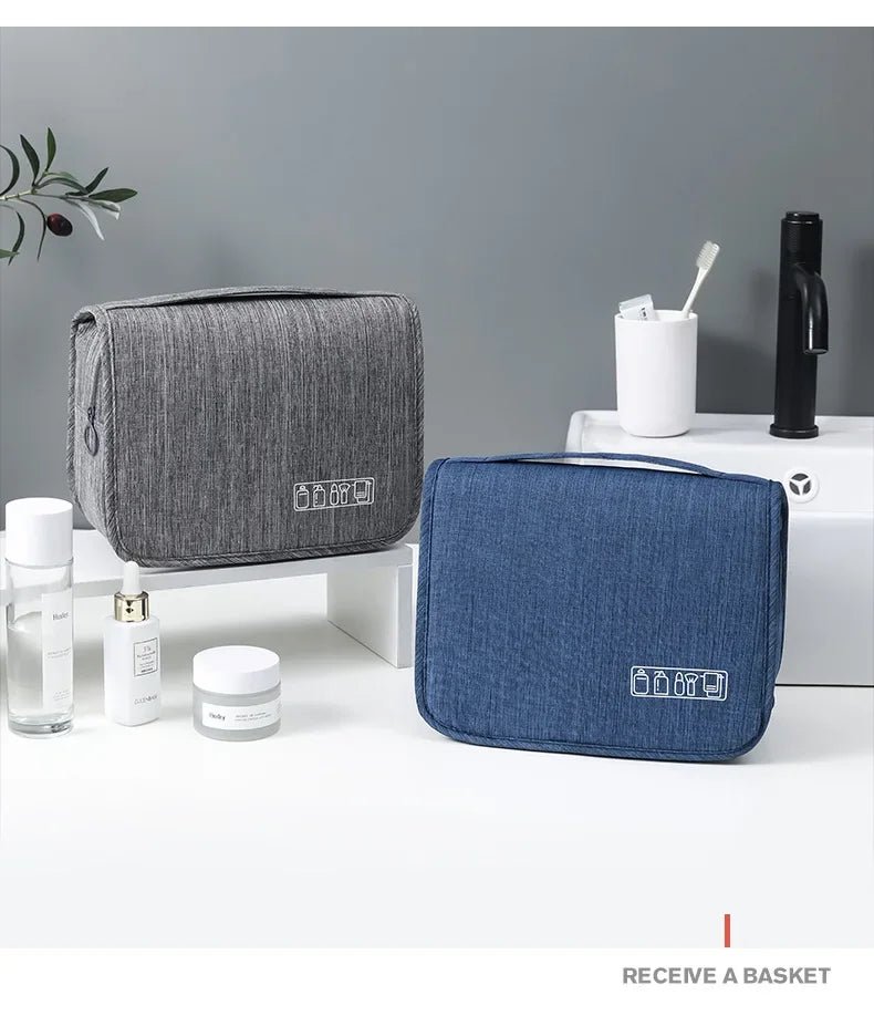 Oxford Waterproof Hanging Travel Toiletry Bag – Men & Women Wash Organiser