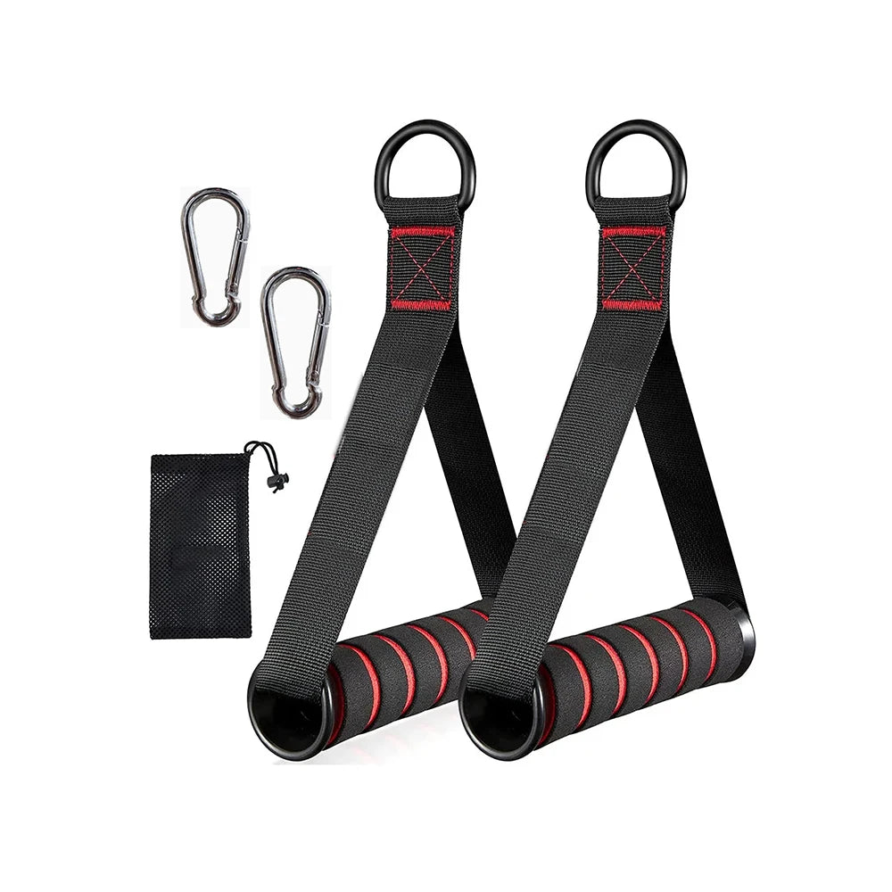 Resistance Band Handle Bar & Pulley Attachment Set – Home Gym Training Accessories