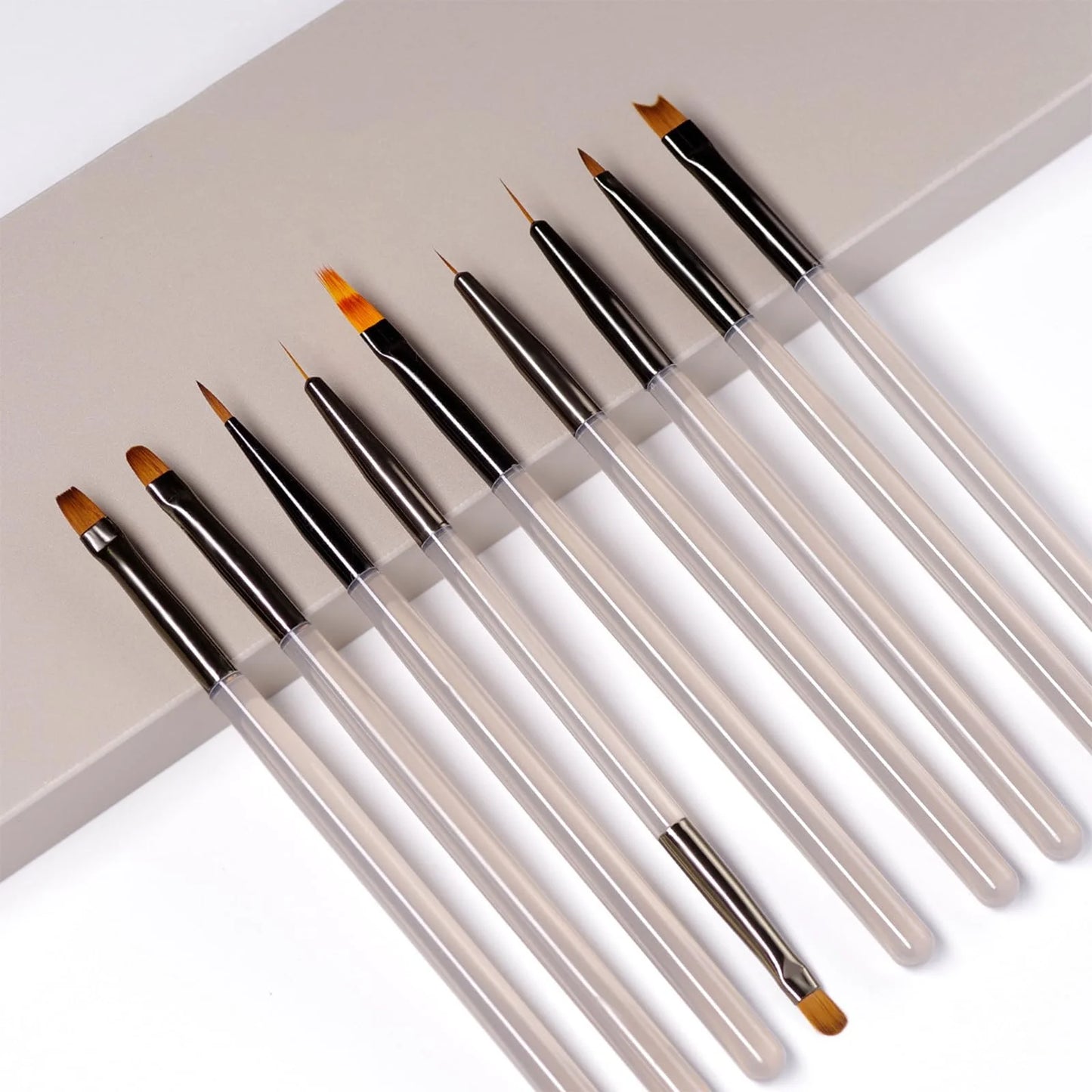 9 UV Gel Pen Nail Brush DIY Nail Brush Acrylic Painting Brush, Eyeliner for Nail Design Nail Tip Display Painting Tools.