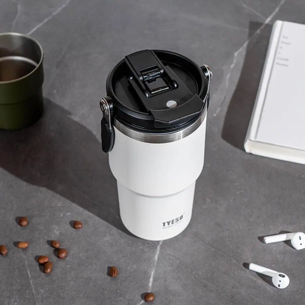 Tyeso 900ML Travel Mug Vacuum Cup Stainless Steel Coffee Cup Cold Hot Double-layer Insulated Cup Tumbler Thermo Water Bottle Car