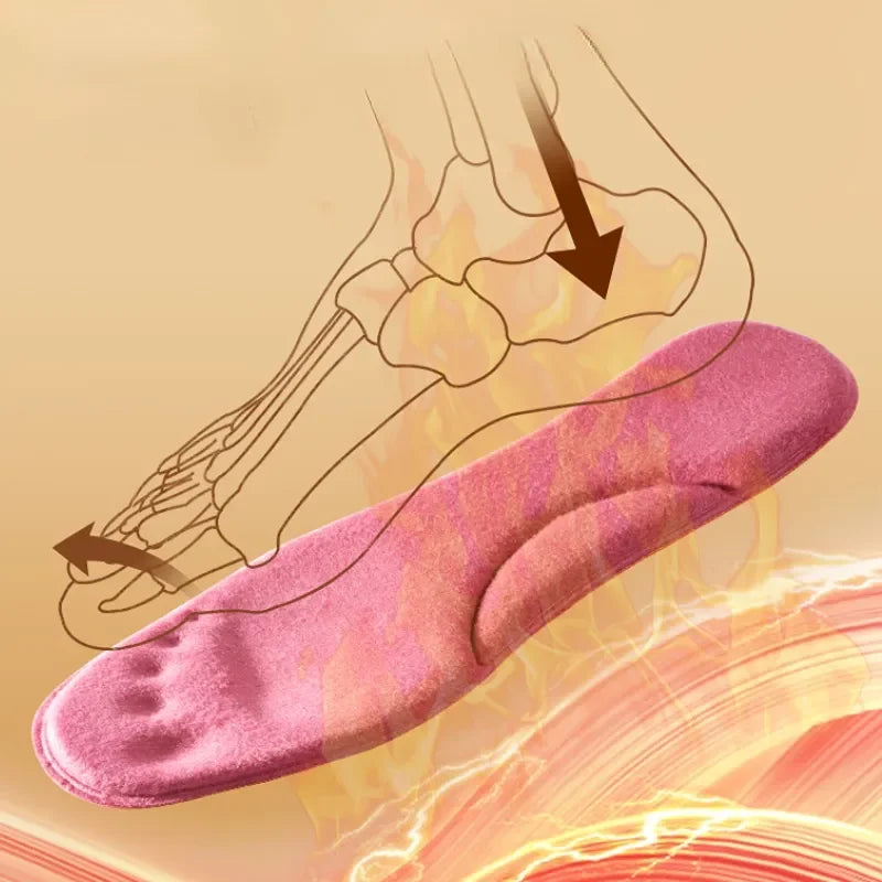 4D Massage Warm pile Shoes Insoles Super Soft Latex Sports Insole for Feet Running Basket Shoe Sole Arch Support Orthopedic