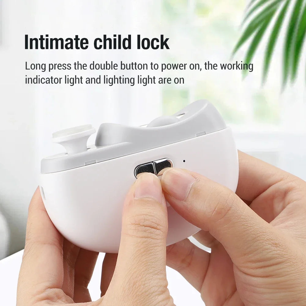 Multifunctional Electric Nail Clipper Anti Splash Nail Trimmer Portable 2 In 1 Manicure Pedicure Cutter For Baby Adults