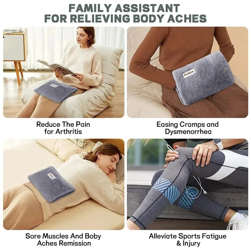 Rechargeable Hand Warmer (EU Plug) - Cute Reusable Hot Compress Bag & Hot Water Bottle