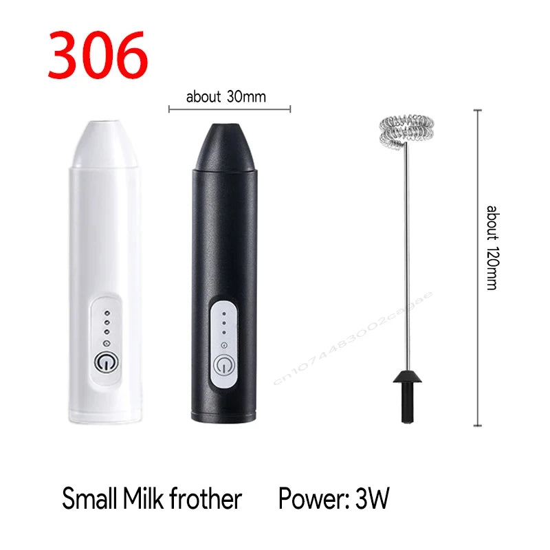 Wireless USB-C Electric Milk Frother – Handheld Stainless Steel Coffee Whisk