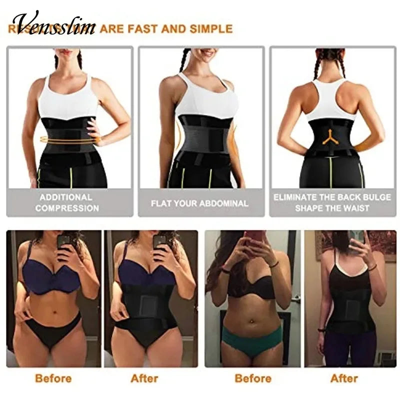 Women's Sauna Sweat Waist Trainer Belt – Abdomen Trimmer & Slimming Girdle