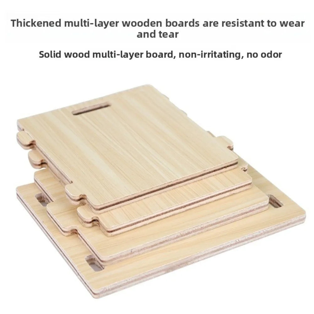 New Wooden Hamster Villa Chewable Easy to Install Platform House Durable Cage Accessories Hamster Climb Pet Supplies