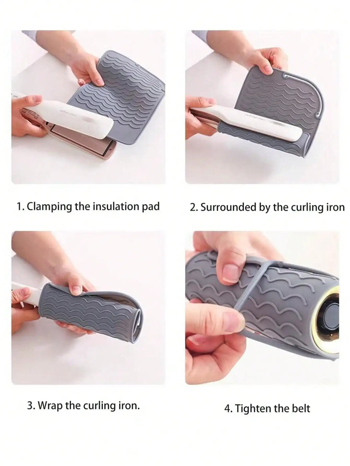 Heat-Resistant Silicone Mat for Hair Tools – Flat Iron, Curler & Straightener Pad