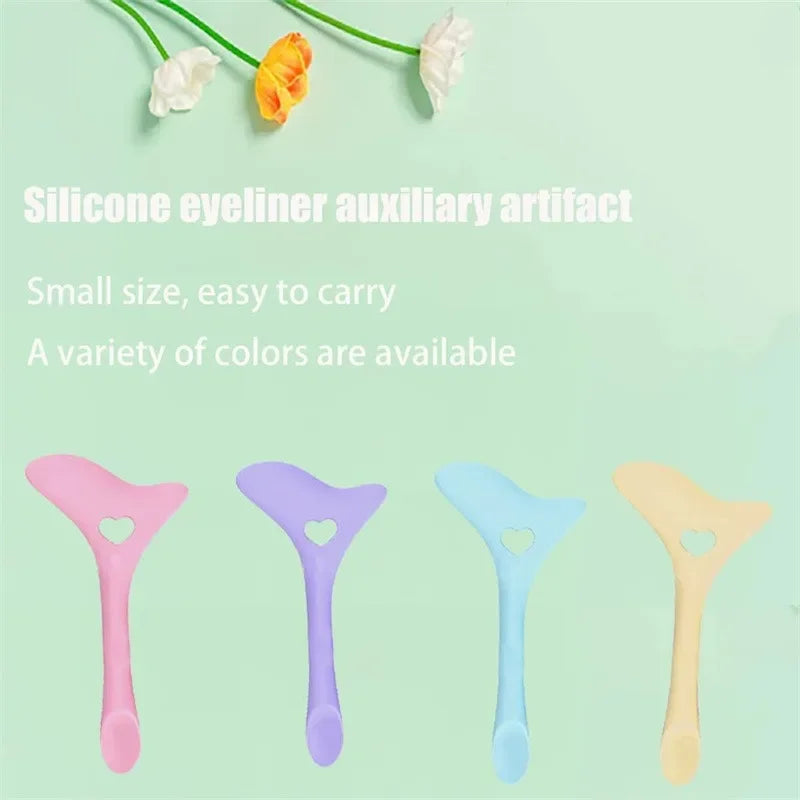 Silicone Eyeliner & Lipstick Stencil Aid – Reusable Wing Tip Makeup Tool