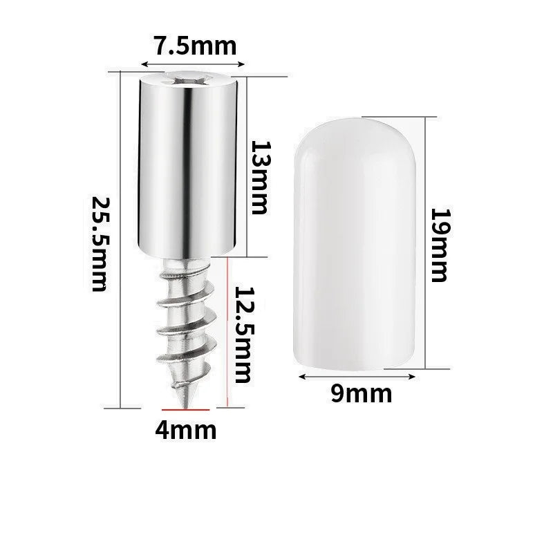 Rubber Sleeve Self-Tapping Partition Screws – Cabinet & Glass Shelf Support Nails