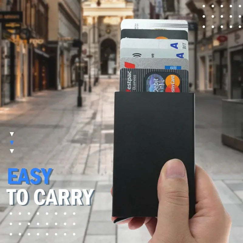 ID Bank Credit Card Holder Men's Wallet Anti Rfid Blocking Protected Magic Business Anti-theft Slim Thin Men Money CardHolder