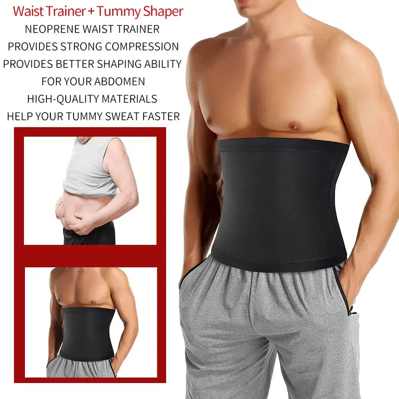 Men's Sauna Sweat Trimmer Belt – Waist Trainer & Belly Slimming Shapewear