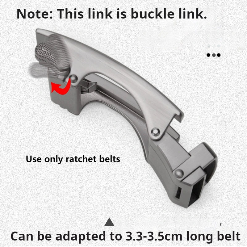 High quality ratchet belt buckle men DIY leather belt accessories 3.3-3.5cm width alloy automatic belt buckle
