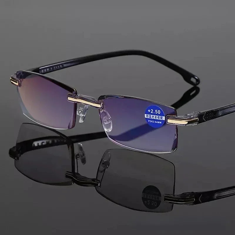 New Reading Glasses Men Magnification Eyewear Presbyopic Glasses Diopter Dimond Cutting +1.0 To +4.0 Blue Light Glasses