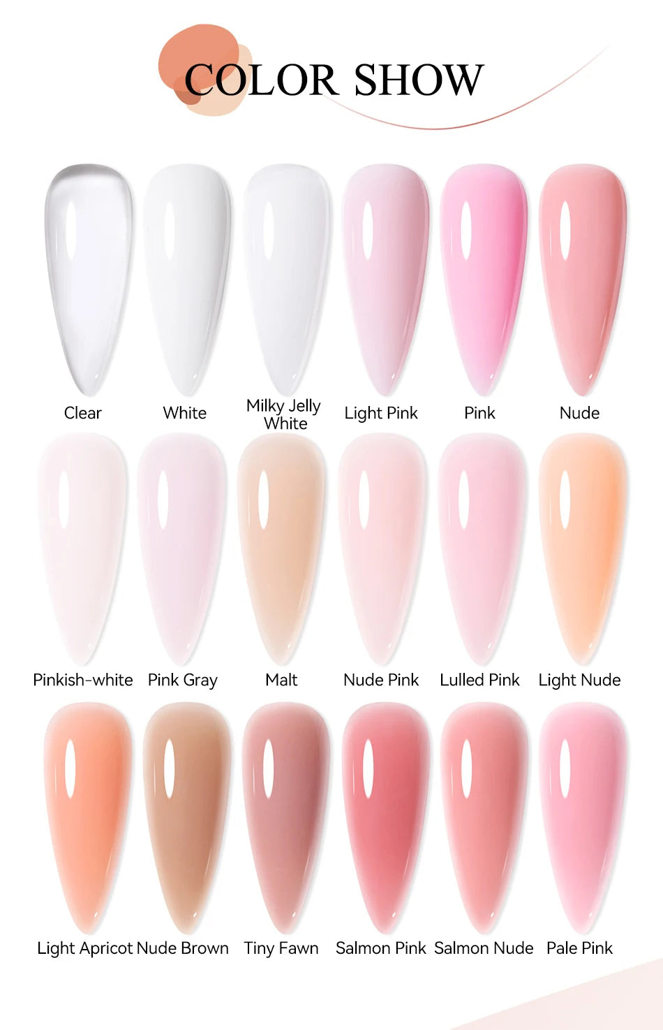 UR SUGAR 15ml Box Extension Nail Gel Jelly Pink White Clear UV Gel Hard Gel Extension Gel Nails Finger French Nail Art Manicure