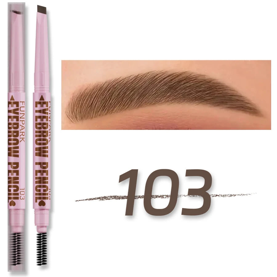 2-in-1 Waterproof Eyebrow Pen & Brush – Long-Lasting 5-Colour Brow Tattoo Pencil