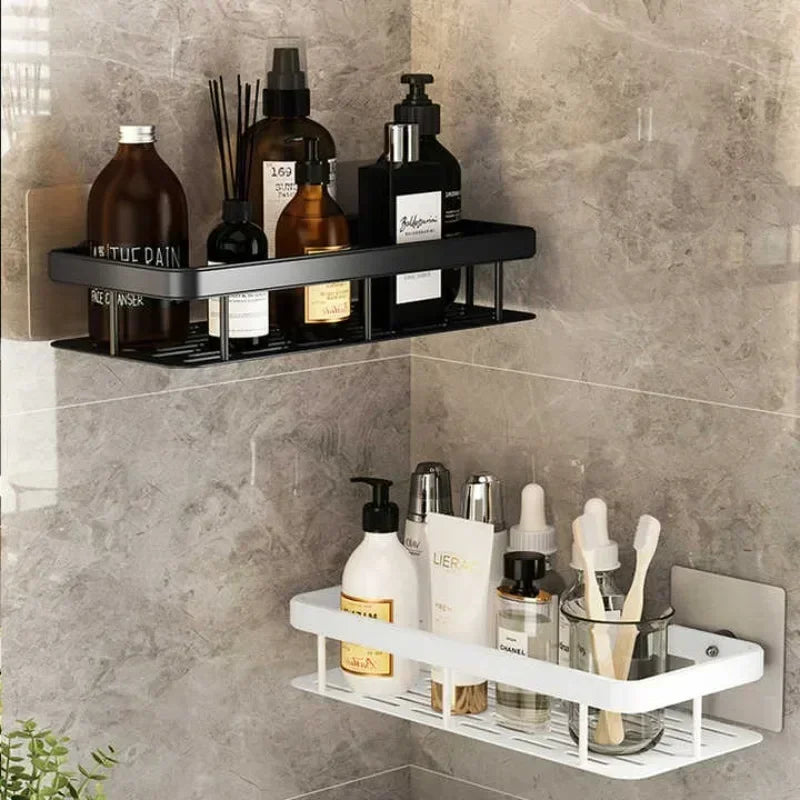 No-Drill Aluminium Shower Shelf – Bathroom Shampoo & Toiletry Storage Rack