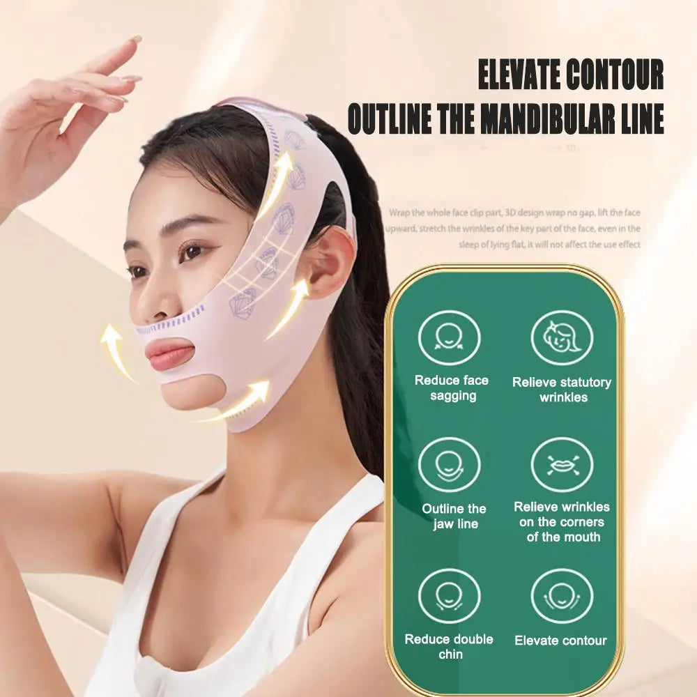 V-Line Face Sculpting Sleep Mask – Chin & Jawline Lifting Band