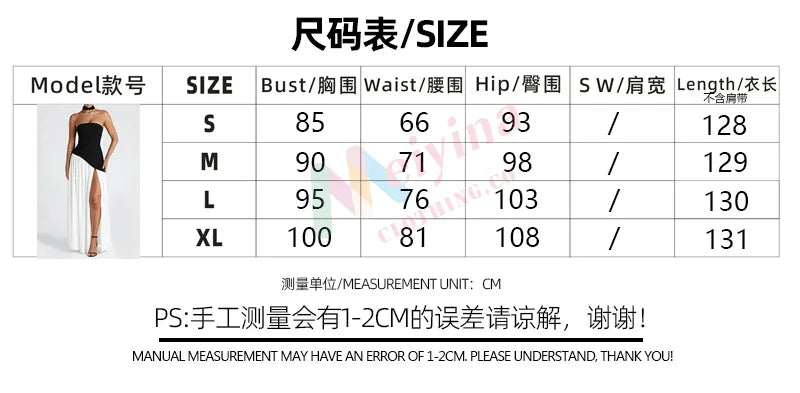 Elegant Off-shoulder Strapless Sexy Summer Party Women Gown Patchwork Pleat Scarf Neck Holiday Evening High Split Long Dresses