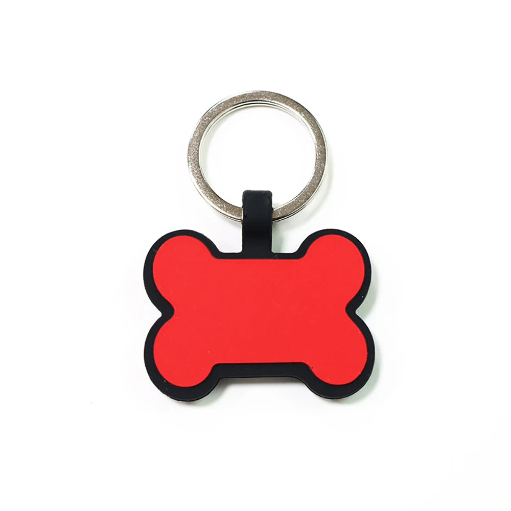 Personalized Silent Silicone Pet ID Tag – Custom Engraved Name & Number