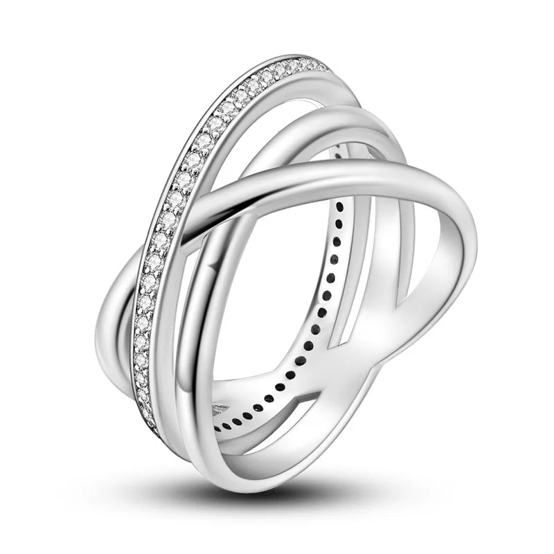 925 Silver Zircon Star Geometric Ring – Romantic Engagement Jewelry
