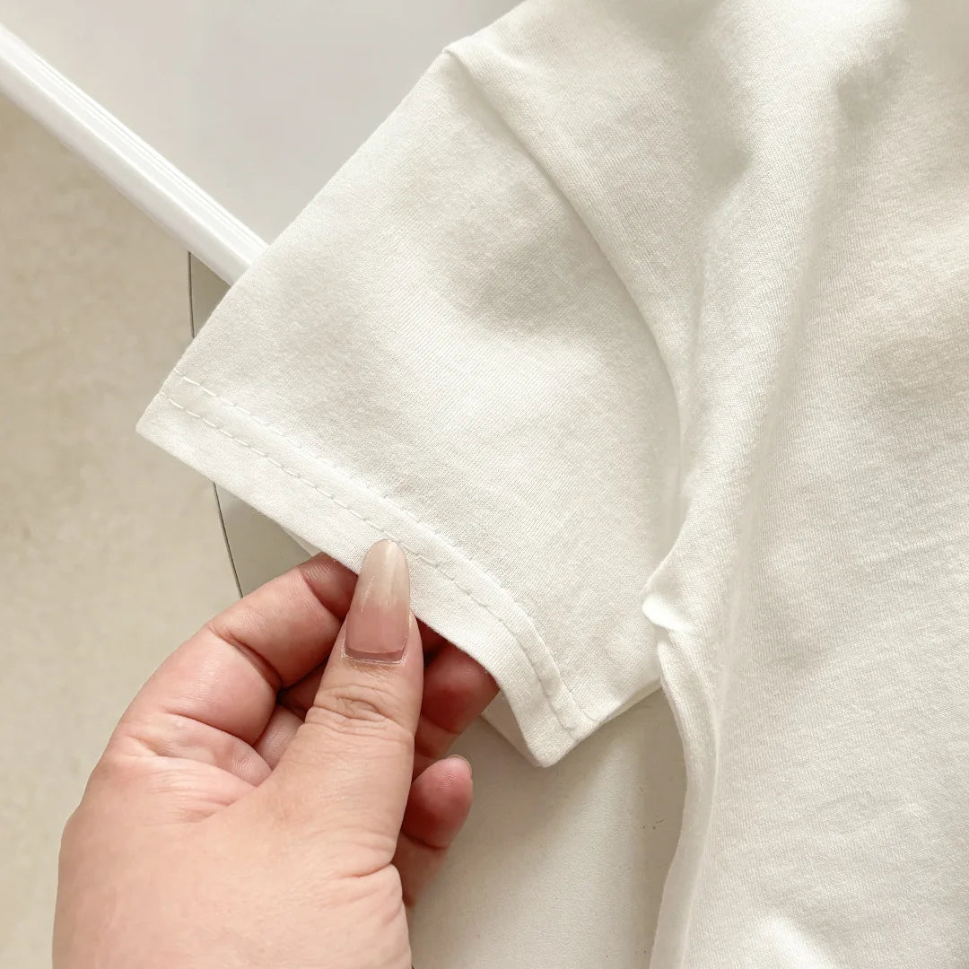 Children's Soft Cotton T-shirt Cotton Boys Summer Baby Boys and Girls New Clothing Girls Loose Casual Blouse Half-sleeved