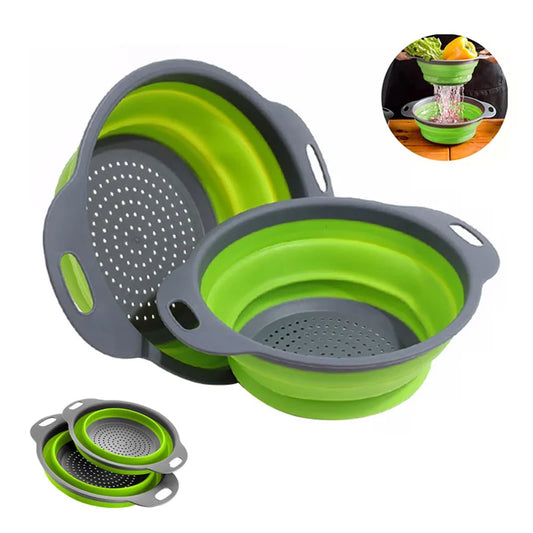 Foldable Silicone Fruit & Vegetable Washing Basket – Drain Colander