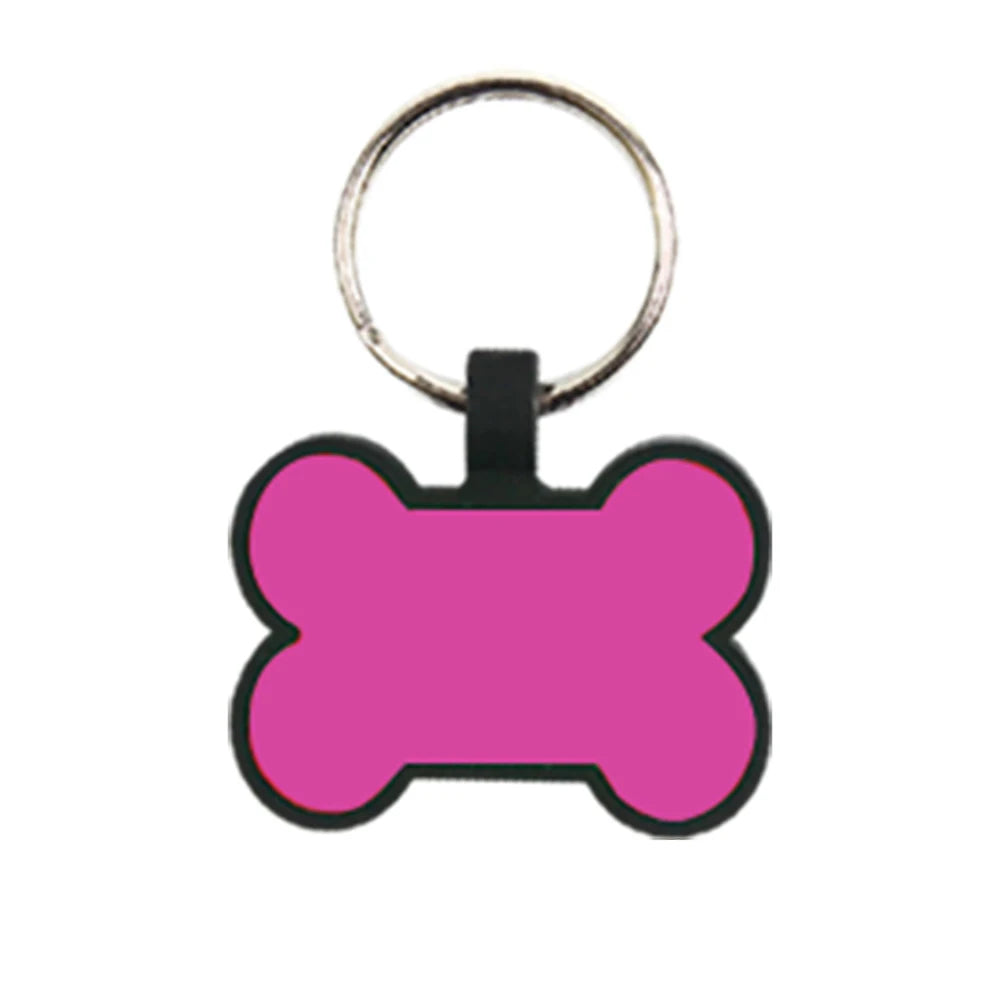 Personalized Silent Silicone Pet ID Tag – Custom Engraved Name & Number