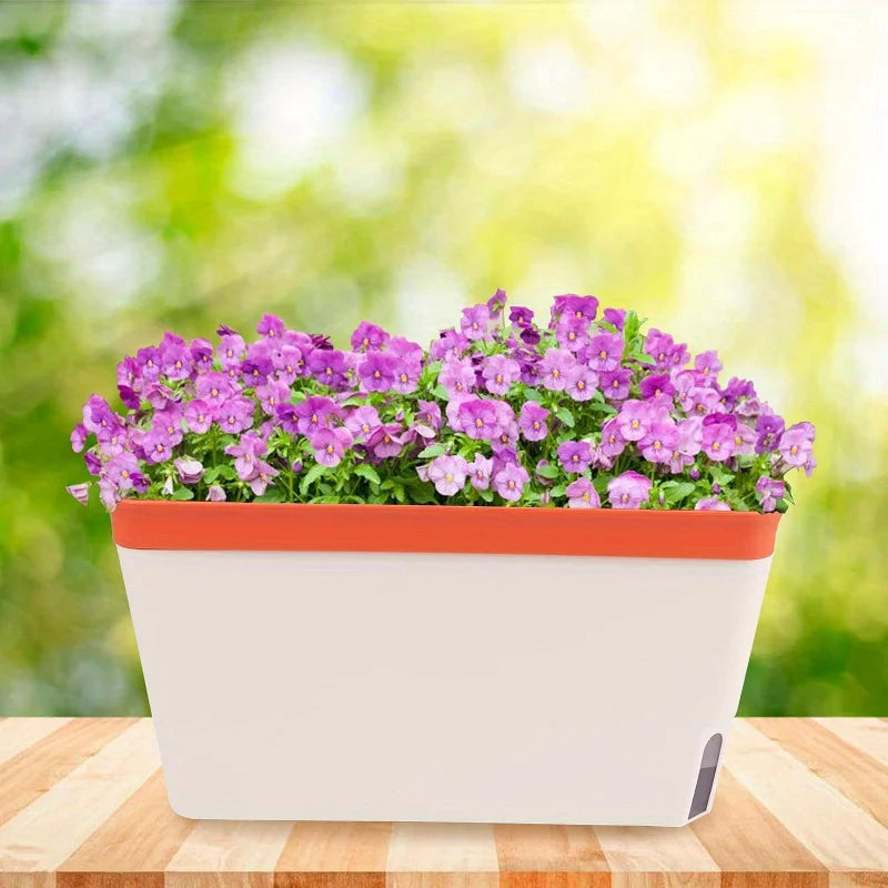 Self-Watering Windowsill Herb Planter Kit – Indoor Garden Set with Water Level Indicator