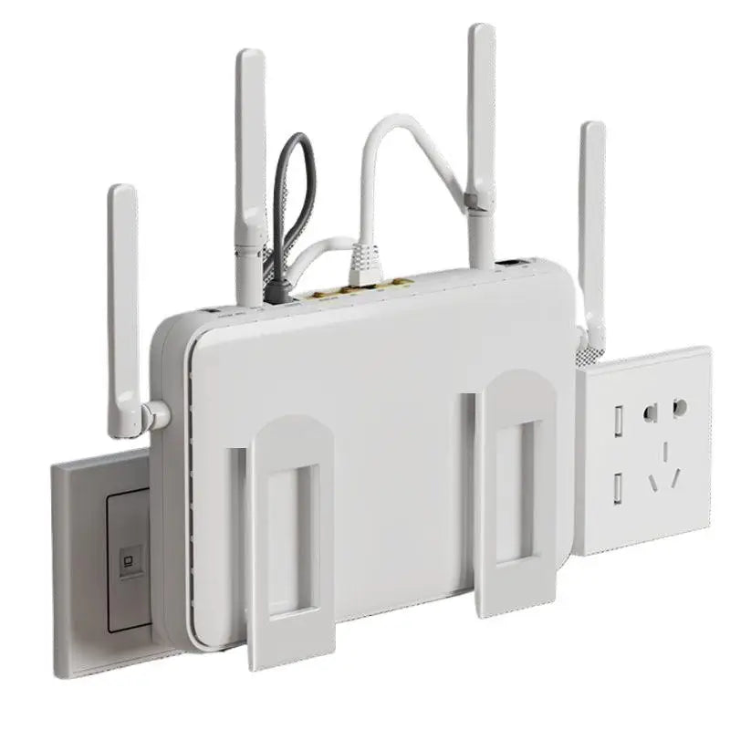 Wall-Mounted Wi-Fi Router Storage Bracket – Set of 2 Space-Saving Rack