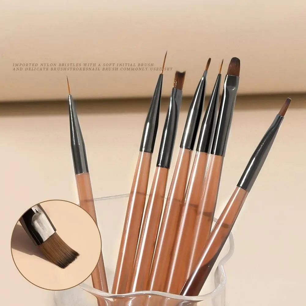 9PCS UV Gel Nail Brush Liner DIY Painting Pen Manicure Acrylic Drawing Brush for Nail Art Design Nails Tip Display Painting Tool