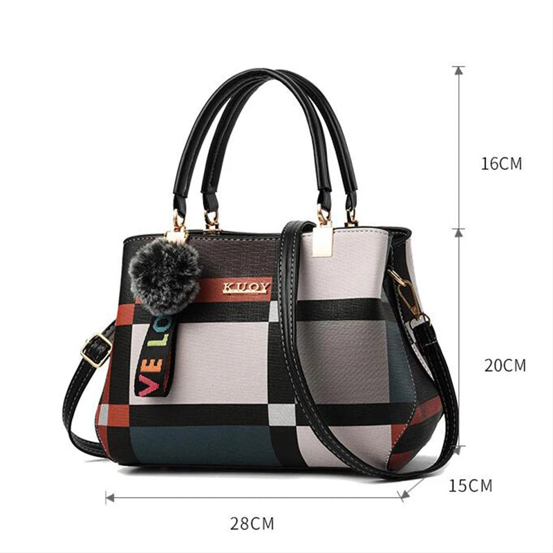 PU Leather Large Capacity Luxury Tote Shoulder Bag – Women's Travel Handbag