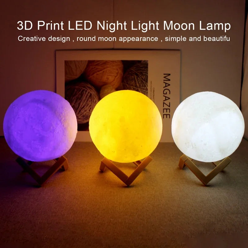 Book & Moon LED Galaxy Night Light – Bedside Decoration Gift for Kids & Birthdays