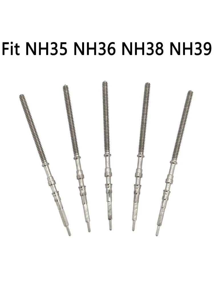 Watch Stem Stainless Steel Spare Parts fit NH35 NH36 NH38 NH39 Crown Automatic Mechanical Movement Watch Parts Crown Stem