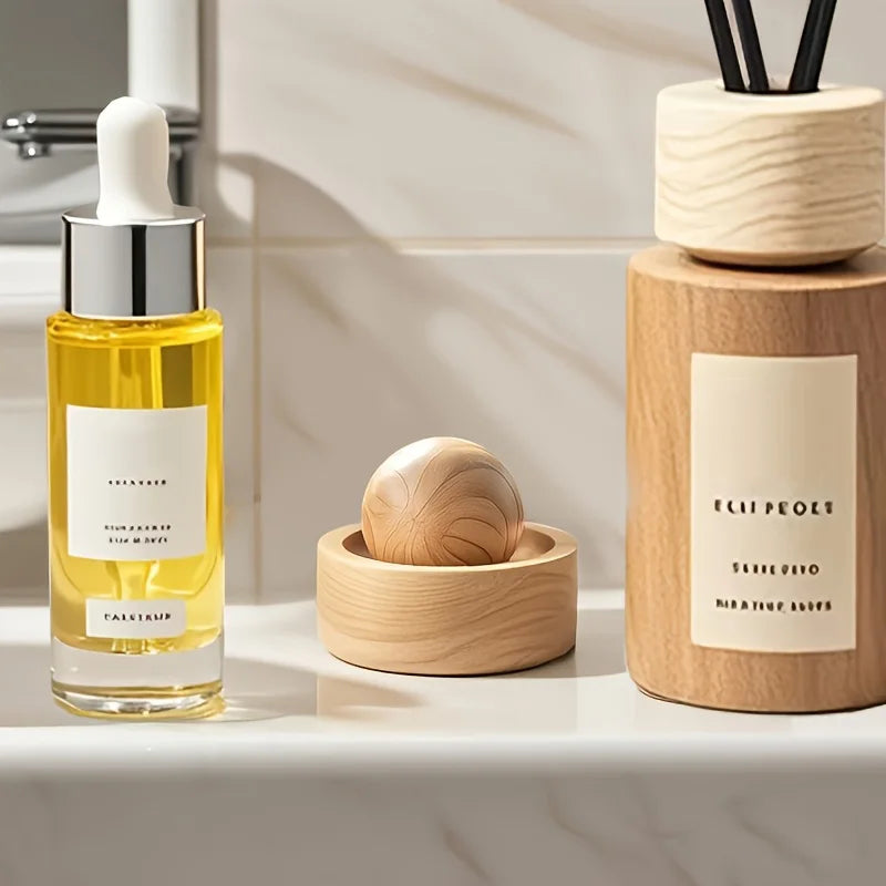 Mini Wooden Car & Home Essential Oil Diffuser – Natural Fragrance for Bedroom & Bathroom